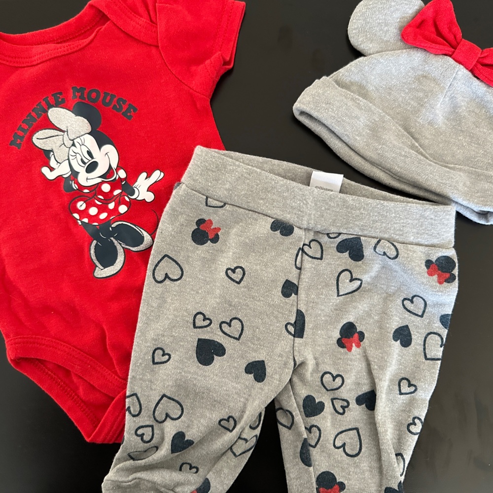 Disney Baby Minnie Mouse Outfit, Size 3M